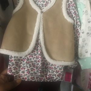 Vest, bodysuit and corduroy style pants